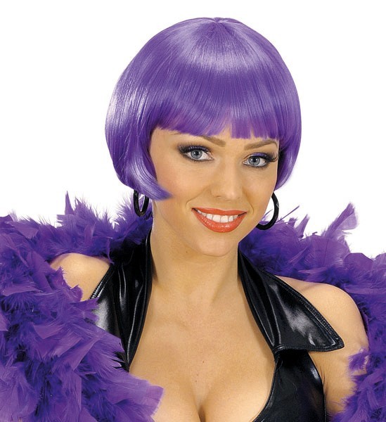 Purple short bob wig