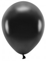 Vorschau: 100 Eco metallic Ballons schwarz 26cm