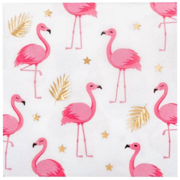 20 Party Flamingo Servietten 33cm