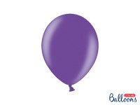 10 Partystar metalliske balloner i lilla 27cm
