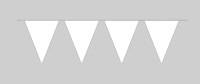 Klassisk vimpelkæde hvid 10m