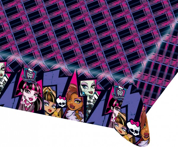 Monster High 2 Tischdecke Schwarz-Pink 120x180cm