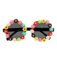 Aperçu: Lunettes hippie florales colorées