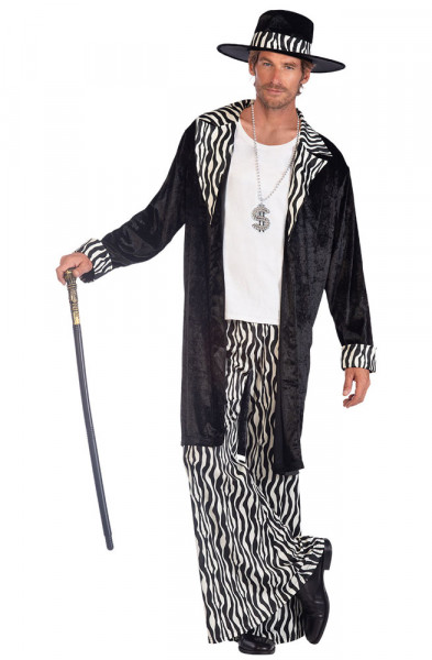 70er Jahre Zebra Pimp Kostüm für Herren