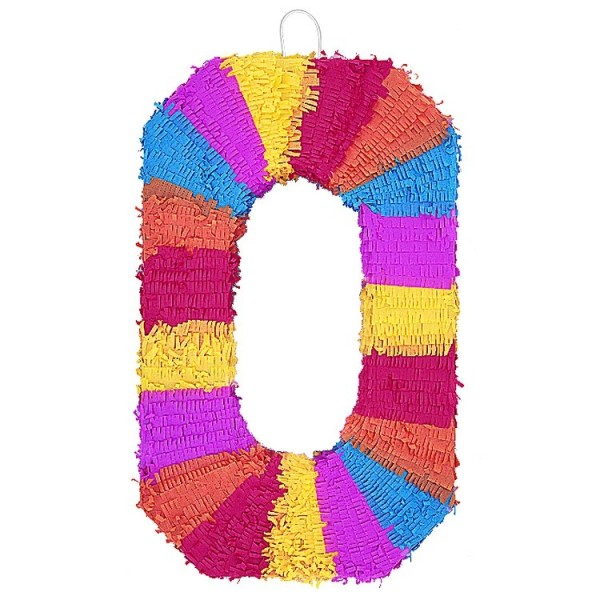 Kunterbunte Partyspaß Pinata Zahl 0