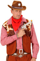 Vista previa: Sombrero de vaquero larry con estrella de sheriff