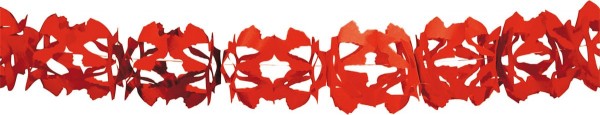 Guirlande en papier Hoku rouge 6m