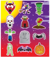 Halloween monster klistermærker
