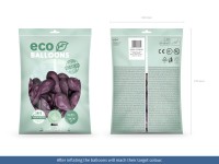 Preview: 100 Eco metallic balloons blackberry 26cm