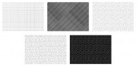 Voorvertoning: Zwart en wit inpakpapier Verschillende patronen 68,5 x 100 cm