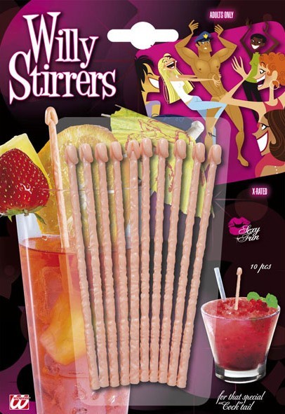 Penis cocktail stir stick