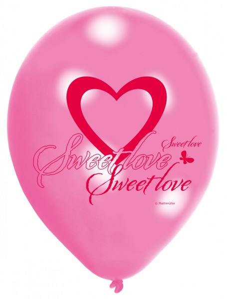 6 Sweet Love Luftballons 23cm 4