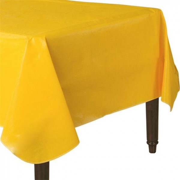 Mantel amarillo con parte inferior de franela 2,2 x 1,3 m