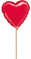Vorschau: Herzstabballon Julia rot 23cm