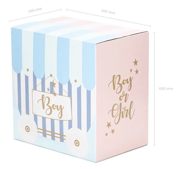 Boy or Girl Luftballon Box 60cm 5