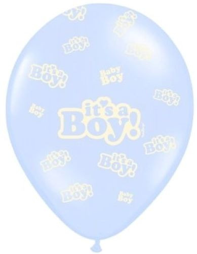 50 ballonnen It´sa Boy vanille babyblauw 3