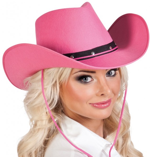 Różowy western kowbojski kapelusz Cindy