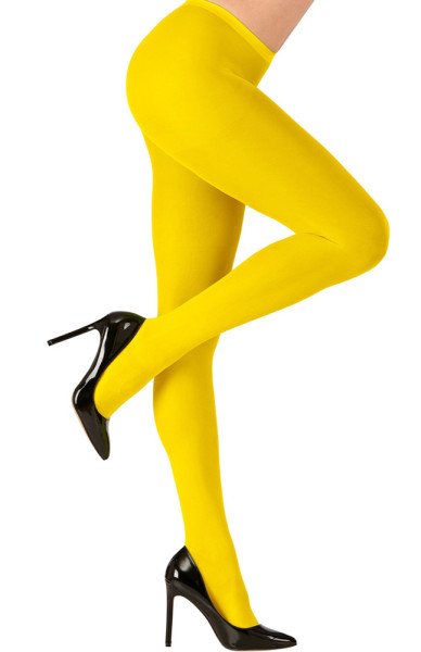 Women's tights 40 DEN neon yellow