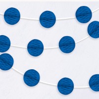 Królewska niebieska girlanda o strukturze plastra miodu 213 cm