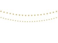 Anteprima: 2 ghirlande a cerchio dorato da 180 cm