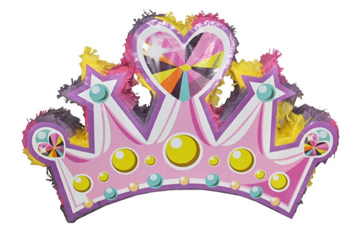 Pink princess crown pinata.
