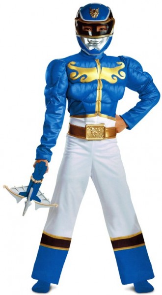 Blå Power Ranger kostym för barn