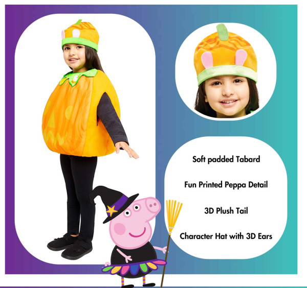 Peppa Pig Kürbis Kostüm für Kinder 3