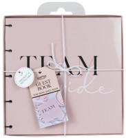 Preview: Pink & Black Team Bride Guest Book