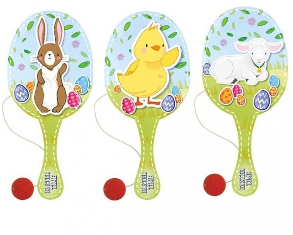 1 paddle ball Easter game 22cm