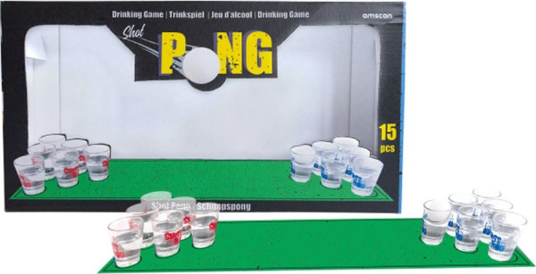 Gioco di società Shot Pong 15 pezzi