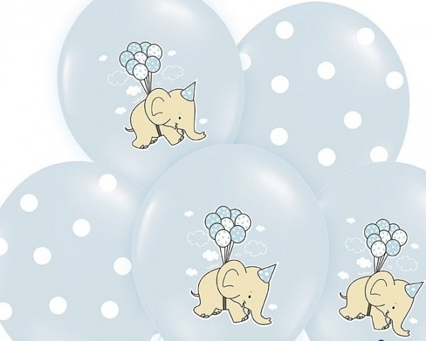 50 Boy Elephant Luftballons 30cm 2