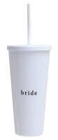 Vorschau: Bride Trinkbecher mit Strohhalm in Weiß
