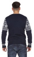 Preview: Blue reindeer sweater for men
