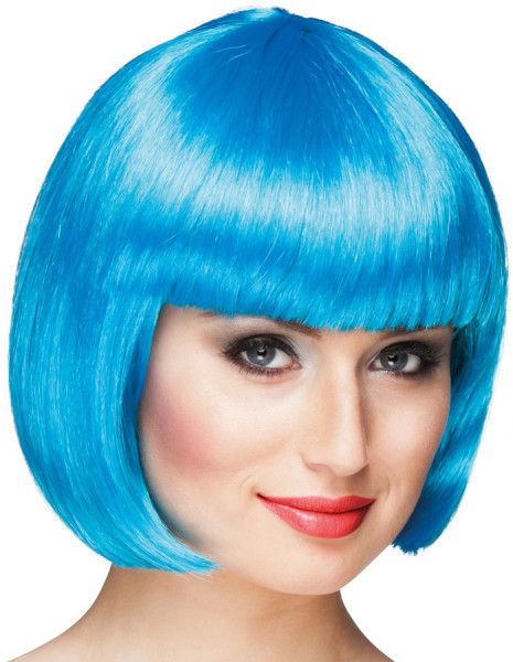 Jasnoniebieska galaretowa peruka