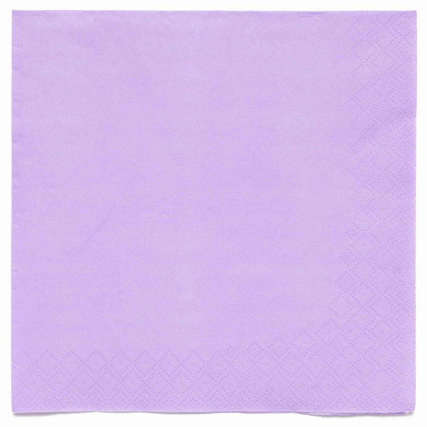 20 lilla lavendel øko-servietter 33 cm