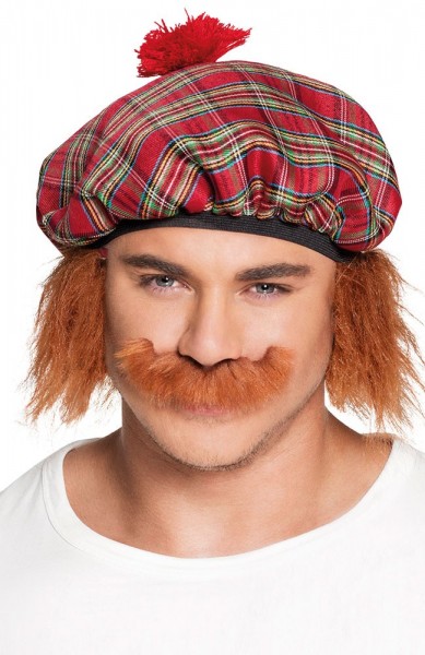 Skotsk mustasch röd