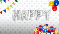 Förhandsgranskning: Folieballong Happy 5 delar