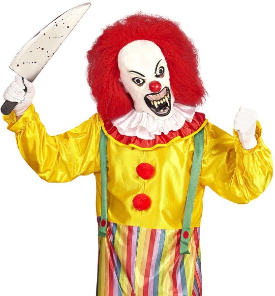 Killer clown mask med hår 3