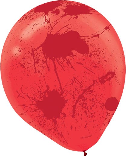 6 Halloween balloons Murderous blood stains 2