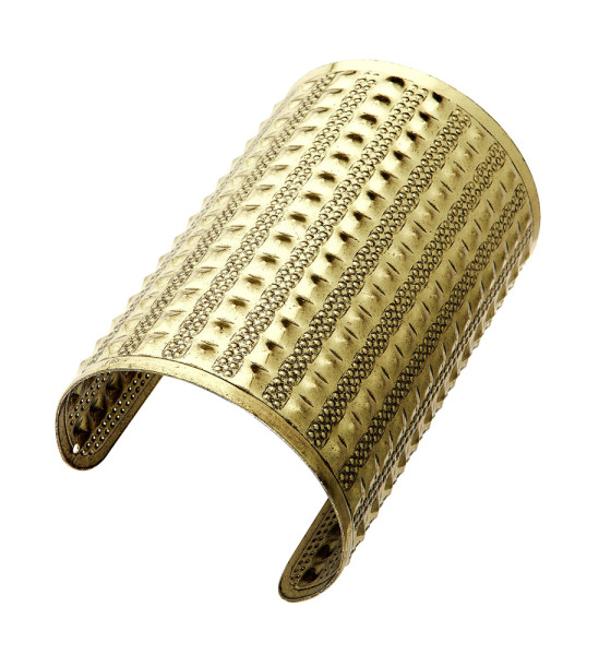 Bangle with square rivets gold