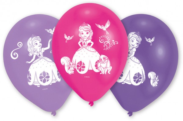 10 balonów Księżniczka Sofia Pierwsze 25 cm
