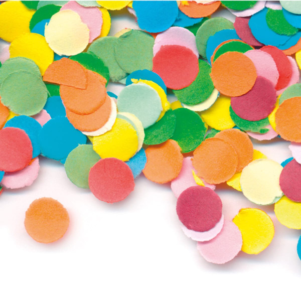 Confettis en papier coloré