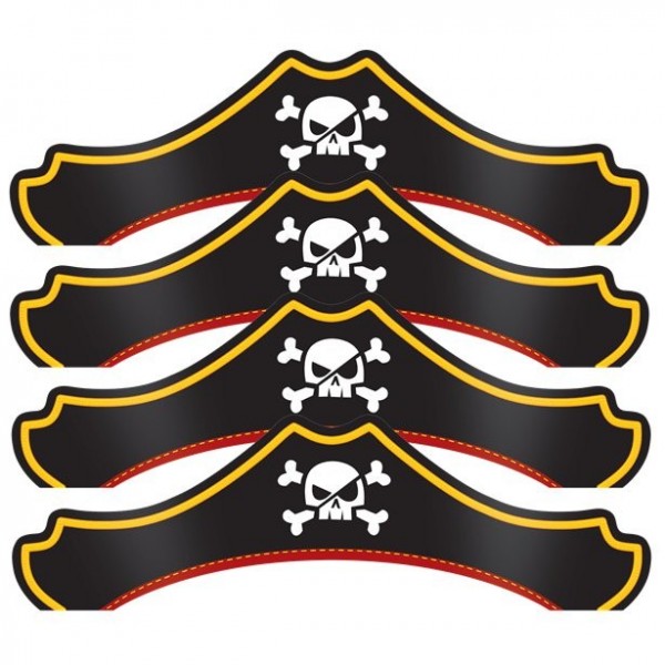 8 piratbesättningsfesthattar