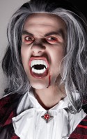 Vista previa: Dientes de vampiro con sangre falsa
