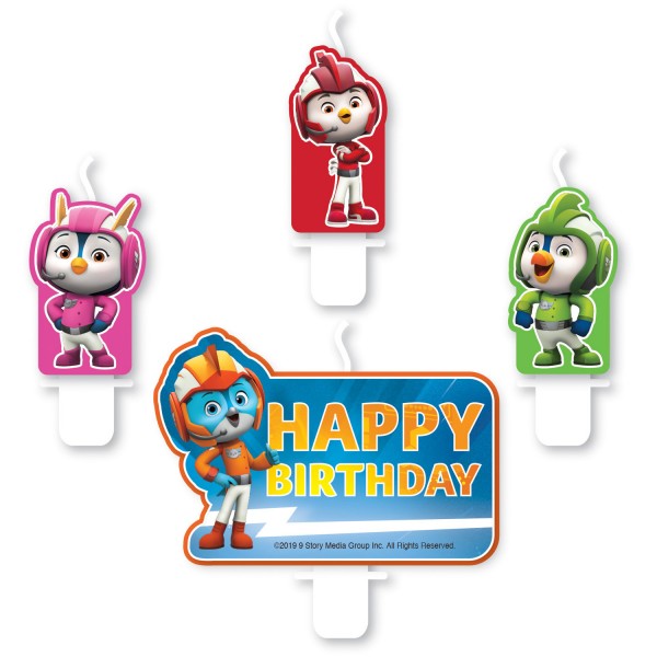 4 Top Wing Heroes Cake Candles