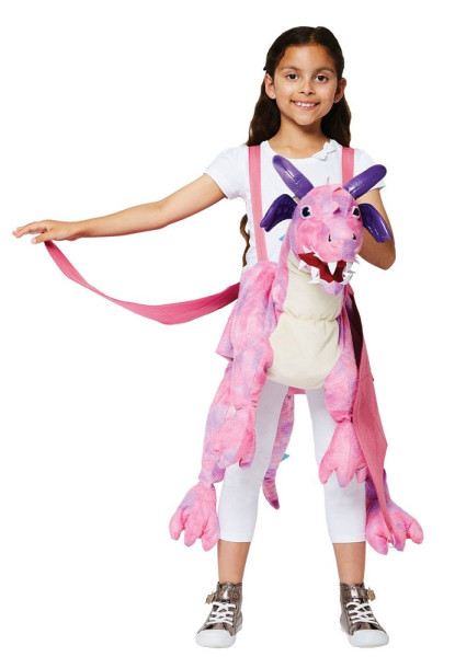 Pink dragon equestrian costume for children