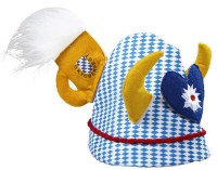 Vista previa: Divertido sombrero de Oktoberfest con estampado de Bavaria