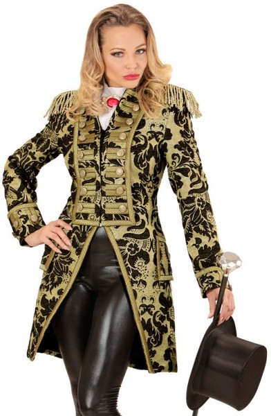 Tailcoat da donna decorato in oro nero