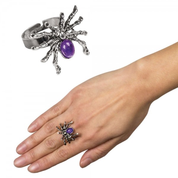 Spinnen Königin Ring lila