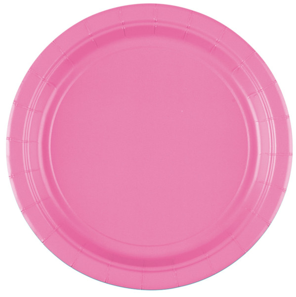 20 platos de papel Mila rosa 17cm